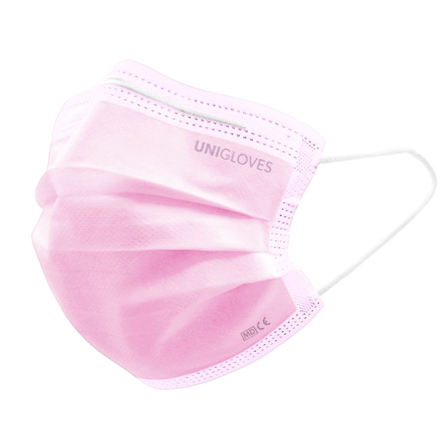 Unigloves OP-Mundschutz Profil Plus, pink, 50 Stck.