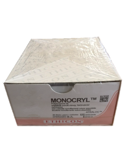 Monocryl 3-0, PS2 Prime, ungefärbt, monofil, 45cm, 36 Stck., PZN 09999034