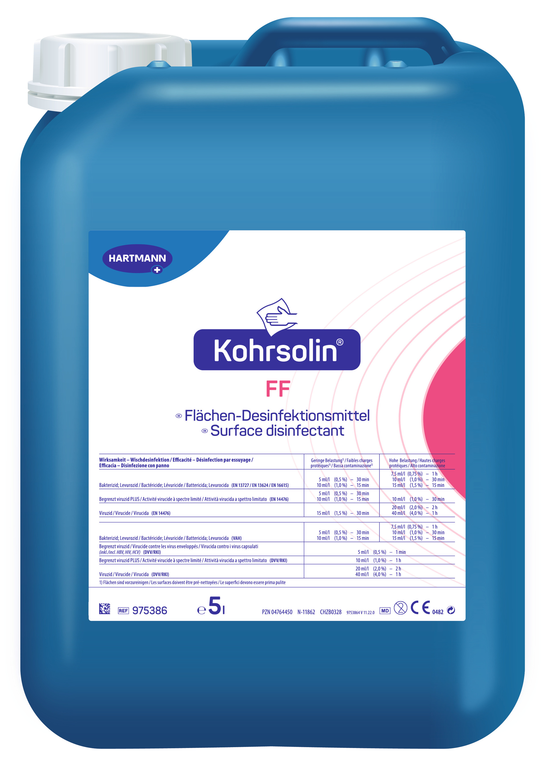 Kohrsolin FF Flächen-Desinfektionsreiniger, aldehydfrei, 5L, 1 Stck.