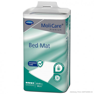 MoliCare Premium Bed Mat Krankenunterlagen, 40x60cm, 5 Tropfen, 30 Stck.