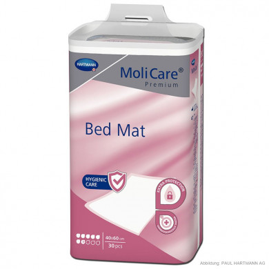 MoliCare Premium Bed Mat Krankenunterlagen, 40x60cm, 7 Tropfen, 30 Stck.