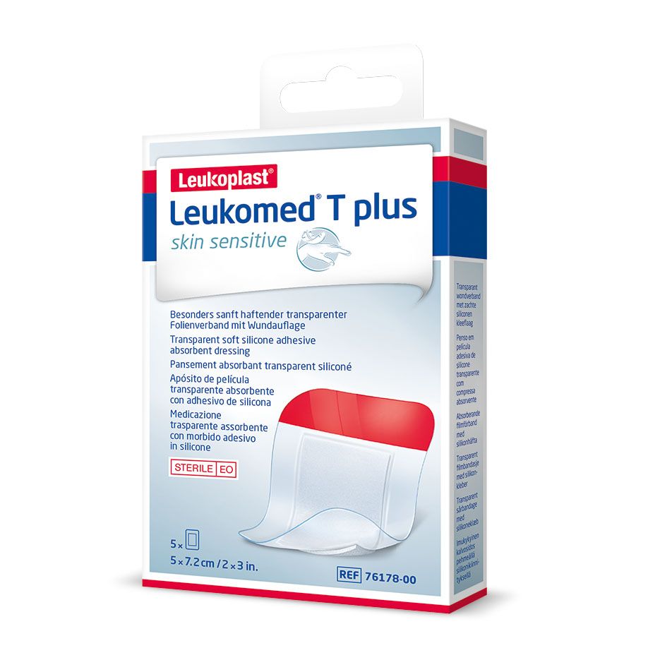 Leukoplast Leukomed T Plus skin sensitive 7,2x5cm, 5 Stck., PZN 15862888
