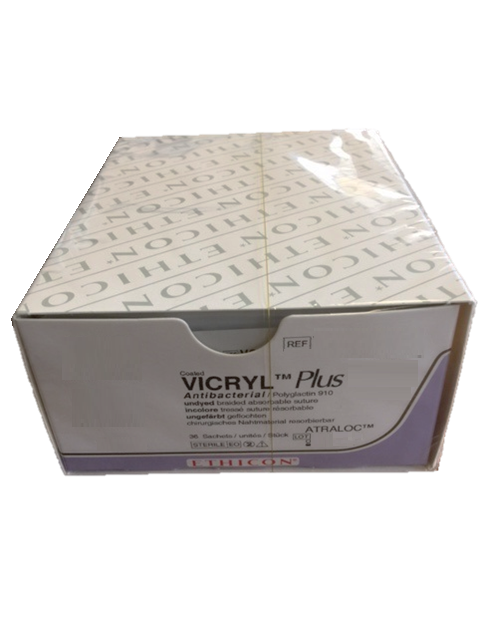Vicryl Plus 3-0, MH1 plus, violett, geflochten, 70cm, 36 Stck., PZN 09999034