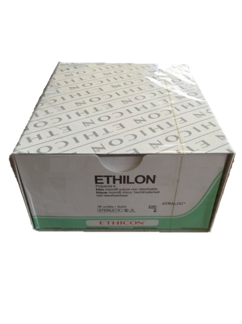 Ethilon 2-0, PS2 Prime, schwarz, monofil, 45cm, 36 Stck., PZN 09999034