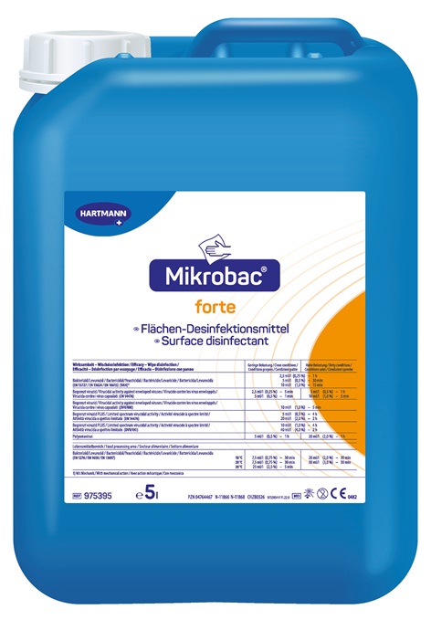 Mikrobac forte Flächen-Desinfektionsreiniger, aldehydfrei, 5L, 1 Stck.
