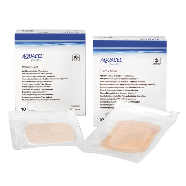 Aquacel Foam adhesive 12,5x12,5cm, 10 Stck., PZN 09060340