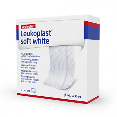 Leukoplast Soft White 5mx4cm, 1 Ro., PZN 15424119