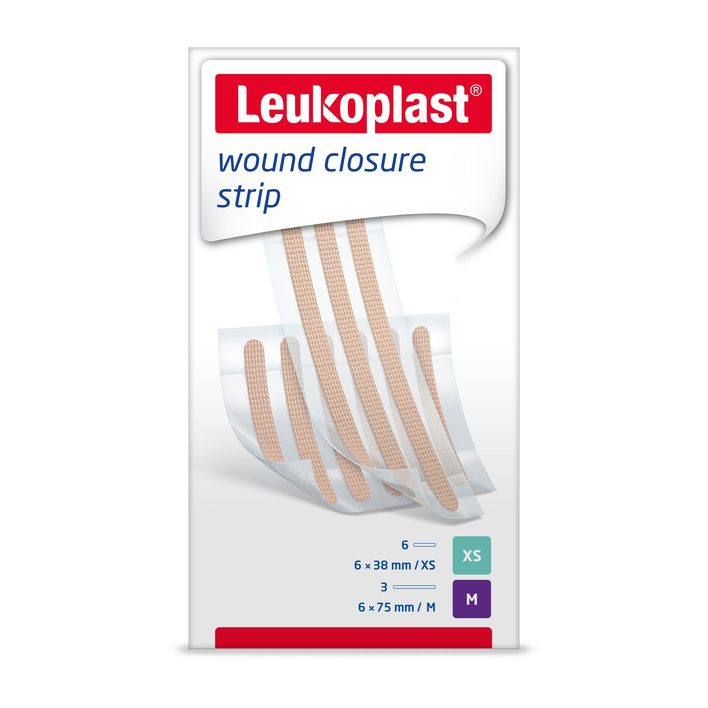 Leukoplast wound closure Strip Mix 6x38/6x75mm, hautfarben, 16x9 Stck., PZN 17875702