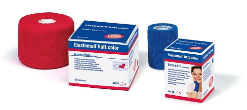 Leukoplast Elastomull haft color 10cmx20m, rot, 1 Stck., PZN 01412590