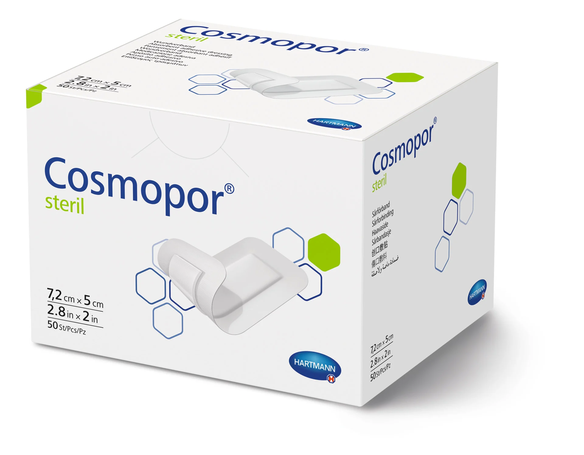 Cosmopor Wundverband 7,2x5cm, steril, 50 Stck., PZN 04302005