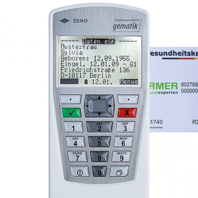 Mobiles Chipkartenlesegerät Zemo VML-GK2, weiß/silber, 1 Stck.