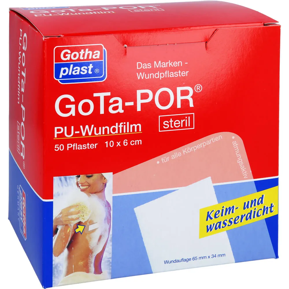 Gota-Por PU-Wundfilm 100x60mm, steril, 50 Stck., PZN 03182504