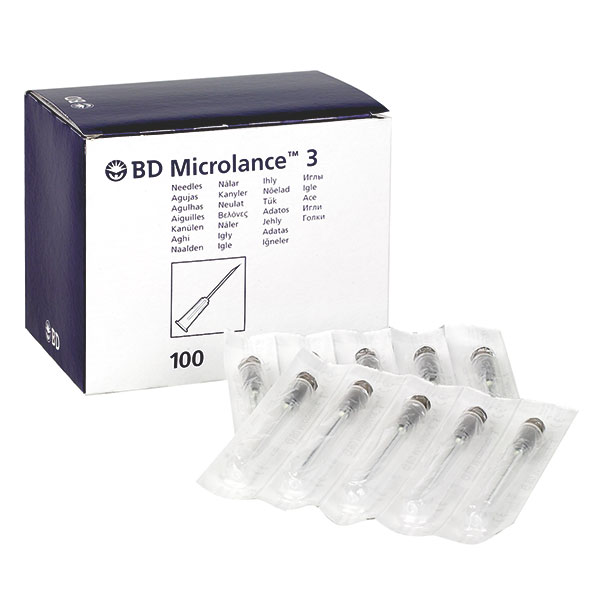 BD Microlance 3 Sonderkanüle G 30x1/2" / Ø 0,3x13mm, gelb, 100 Stck.