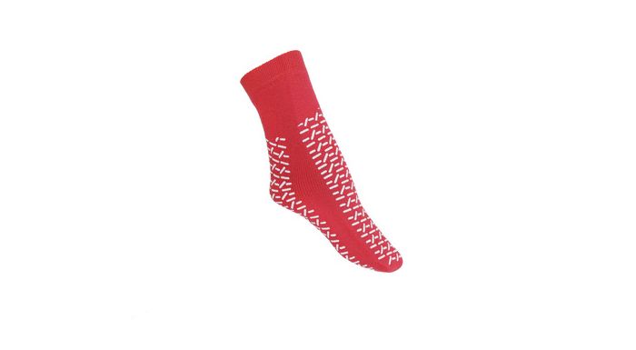 Anti-Rutsch-Socken, doppelseitig beschichtet, Universalgröße, rot, 48 Paar