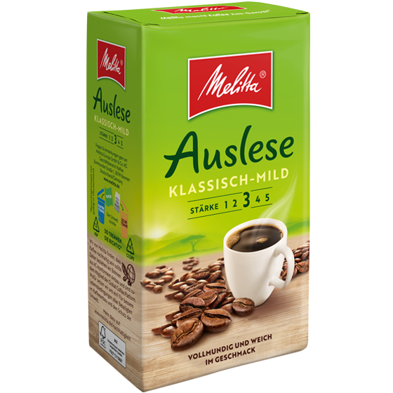 Melitta Kaffee Auslese Klassisch-mild, gemahlen, 500g, 1 Stck.