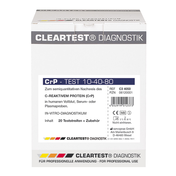 Cleartest CRP-Test 10-40-80, 20 Stck.