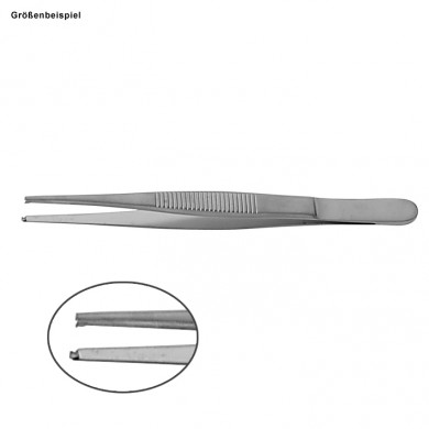 Chirurgische Pinzette, schmale Form, gerade, 1x2 Zähne, 11cm, 1 Stck.
