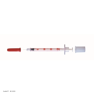 Becton Dickinson GmbH BD Micro-Fine + Insulinspritzen 0,5ml, U-40, mit Kanüle 30G 0,30x8mm, 100 Stck.
