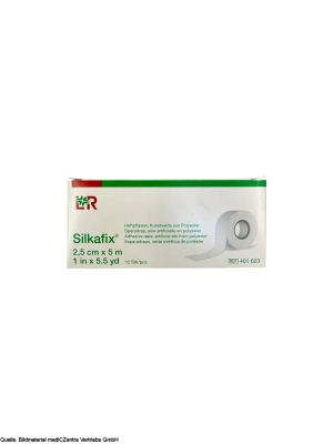 Lohmann & Rauscher GmbH & Co. KG Silkafix 2,5cmx5m, Pappkern, weiß, 12 Stck.