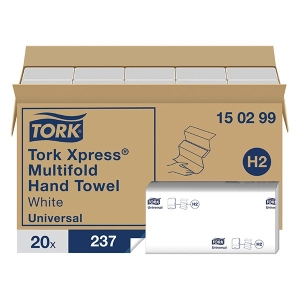 Essity Professional Hygiene Germany GmbH Tork Xpress Multifold-Handtücher H2, 21,3x23,4cm, 2-lg., hochweiß, 20x237 Stck.