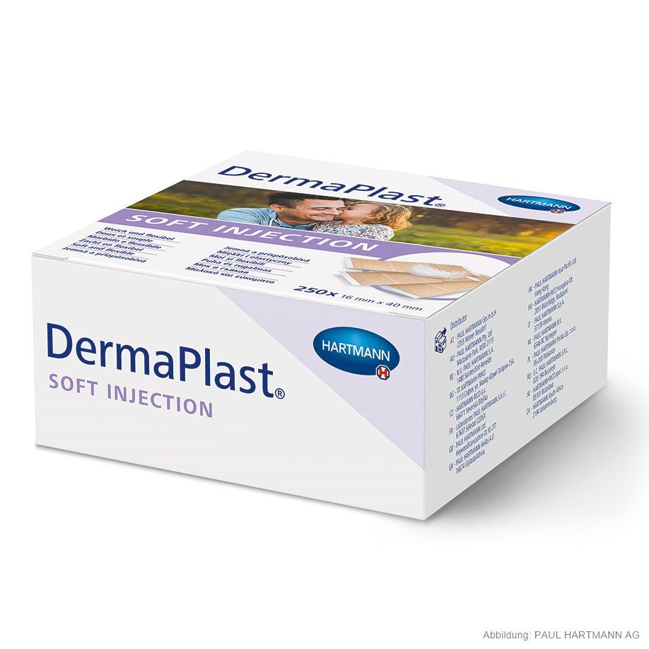 DermaPlast soft Injektionspflaster, 4x1,6cm, 250 Stck., PZN 16600110