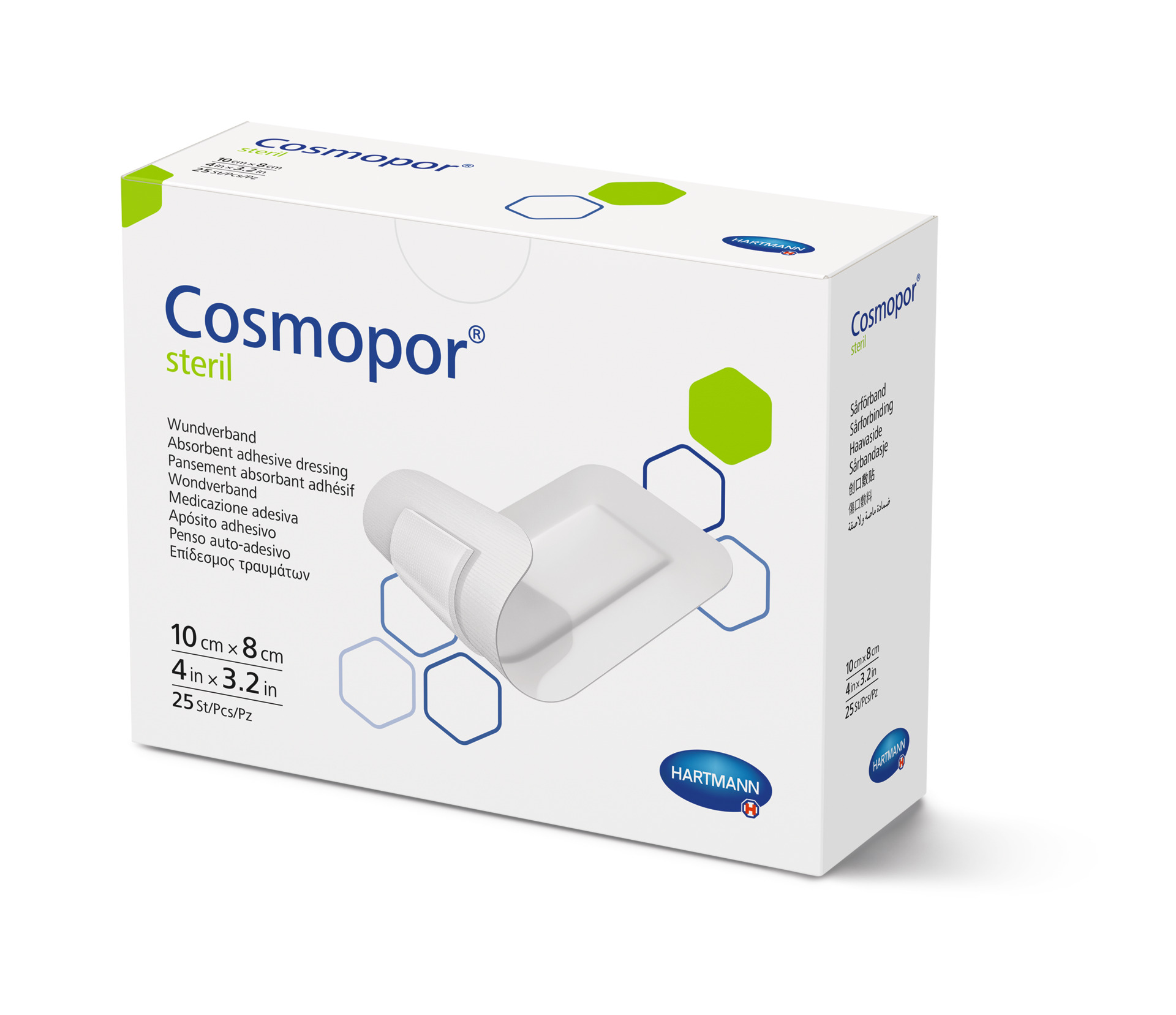 Cosmopor Wundverband 10x8cm, steril, 25 Stck., PZN 04302034