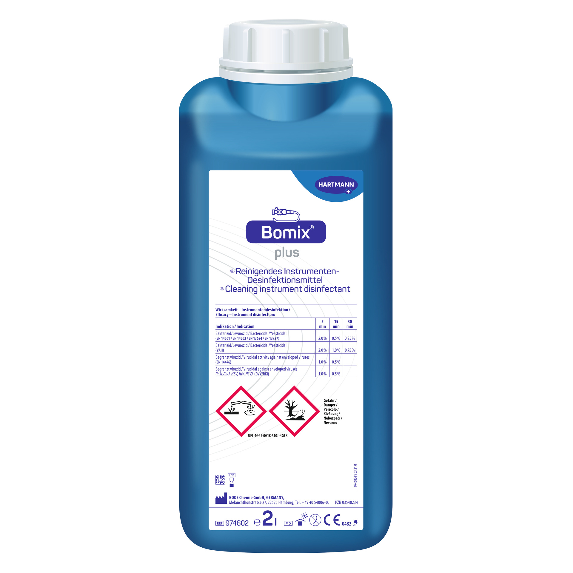 Bomix plus Instrumenten-Desinfektion, aldehydfrei, 2 L, 1 Stck.