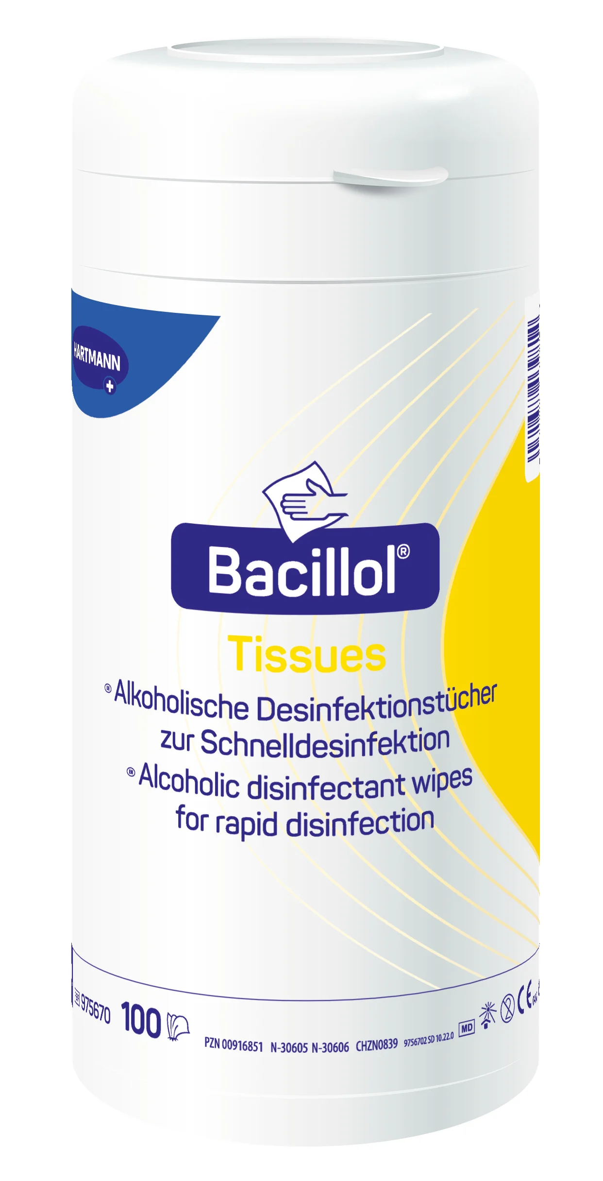 Bacillol Tissues Desinfektionstücher, Spenderdose, 100 Stck.