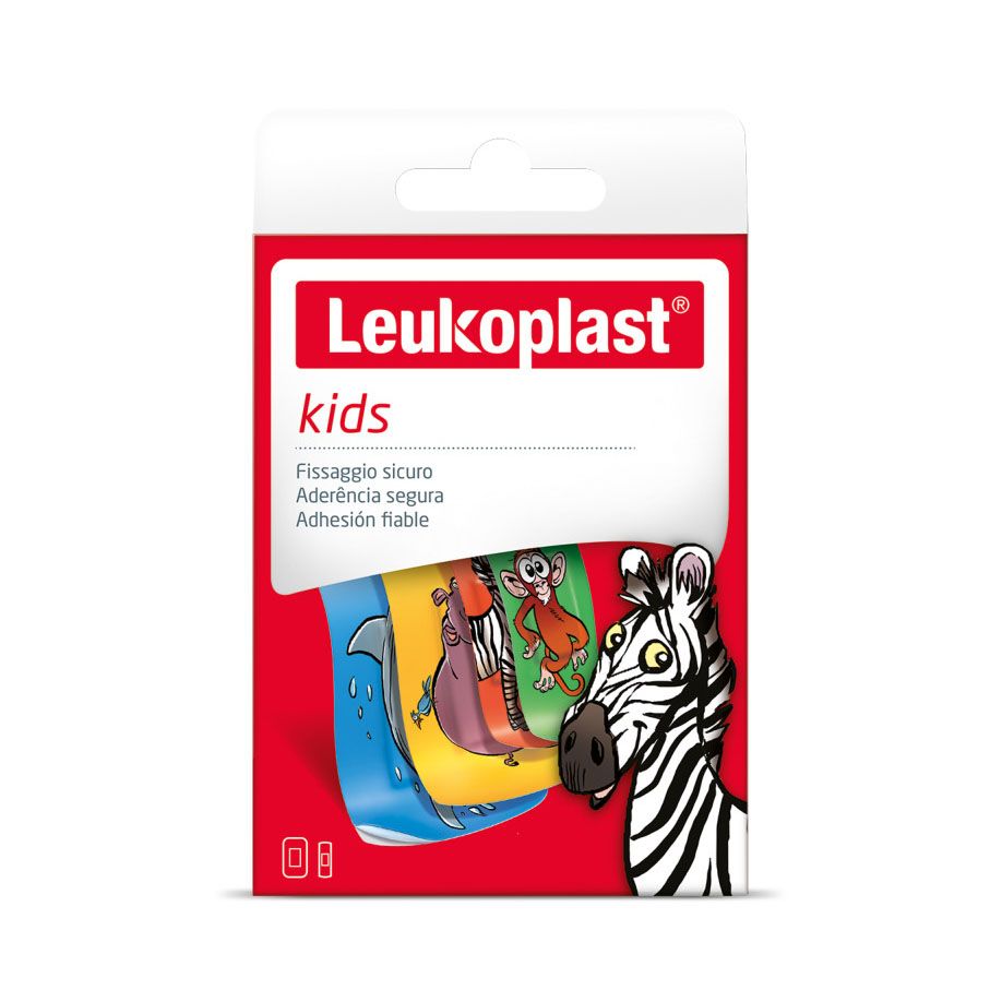 Leukoplast Kids Strips Mischpackung 3,8x6,3cm/1,9x5,6cm, 12 Stck., PZN 14219707