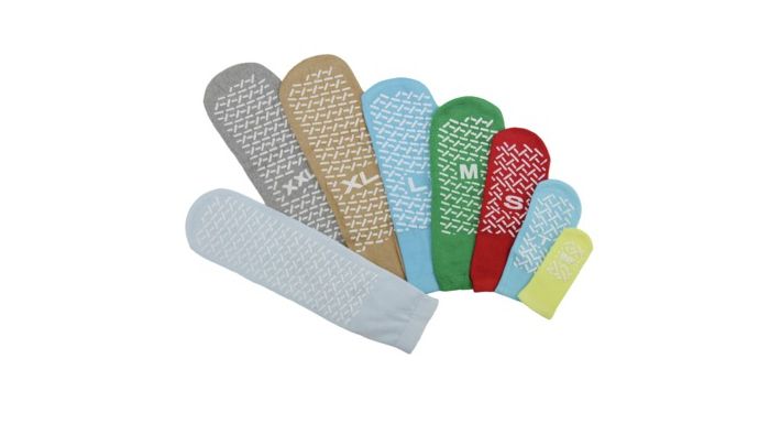Anti-Rutsch-Socken, einseitig beschichtet, Gr. XL, beige, 48 Paar